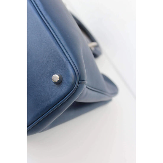 Dior Dior Navy Blue/Light Pink Satin-Finish Calfskin Leather Large Diorissimo Tote Bag LVBagaholic