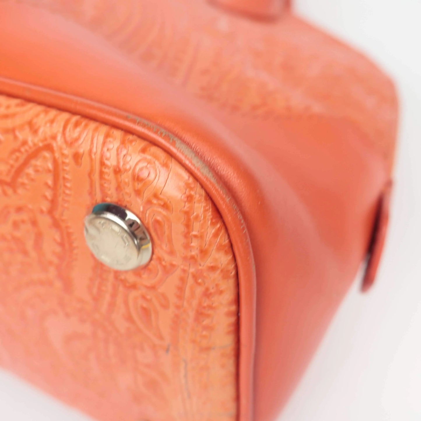 Load image into Gallery viewer, Etro Etro Orange Paisley Leather Bugatti Bag LVBagaholic
