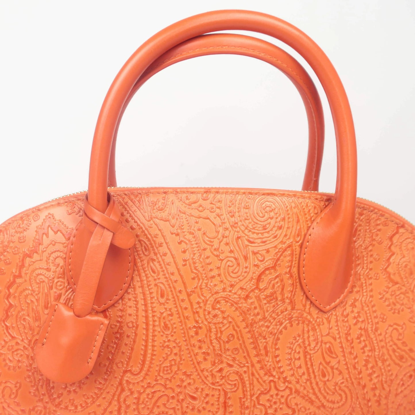 Load image into Gallery viewer, Etro Etro Orange Paisley Leather Bugatti Bag LVBagaholic
