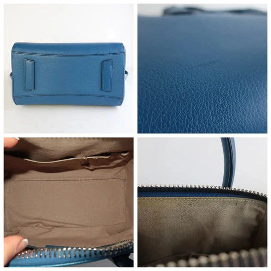 Givenchy Givenchy Blue Pebbled Leather Antigona Shoulder bag LVBagaholic
