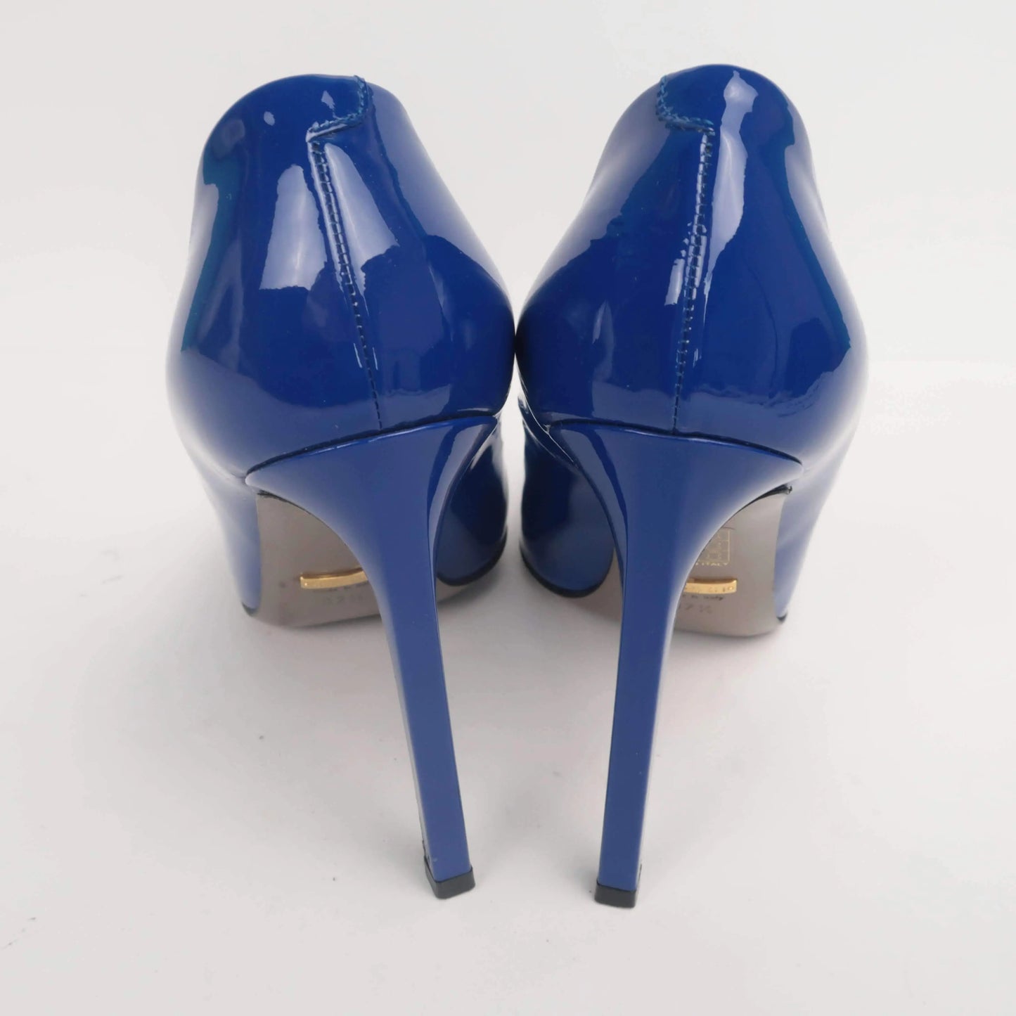 Load image into Gallery viewer, Gucci Gucci Gloria Deep Blue Patent Leather High Heel Pumps LVBagaholic
