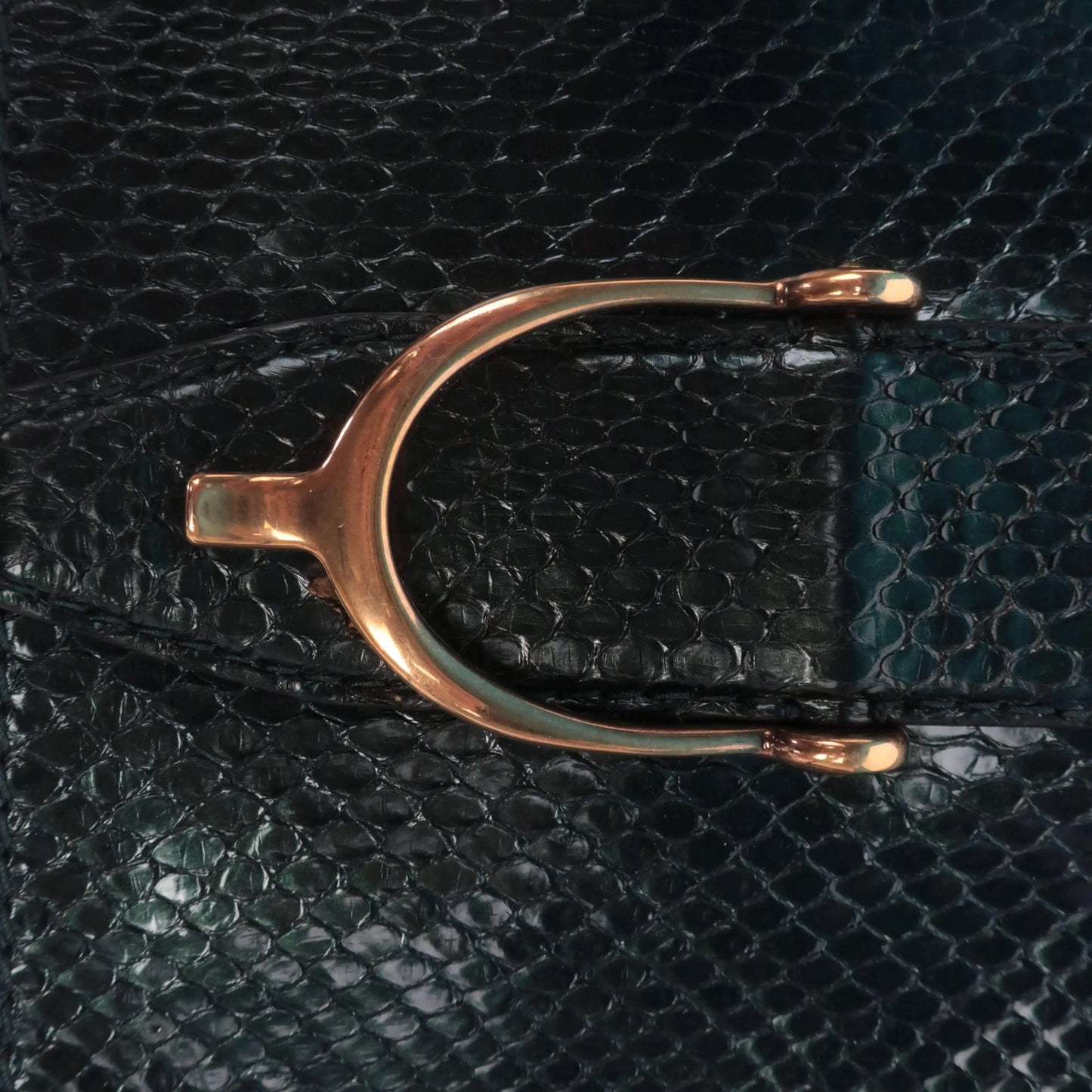Load image into Gallery viewer, Gucci Gucci Stirrup Emerald Python Clutch LVBagaholic
