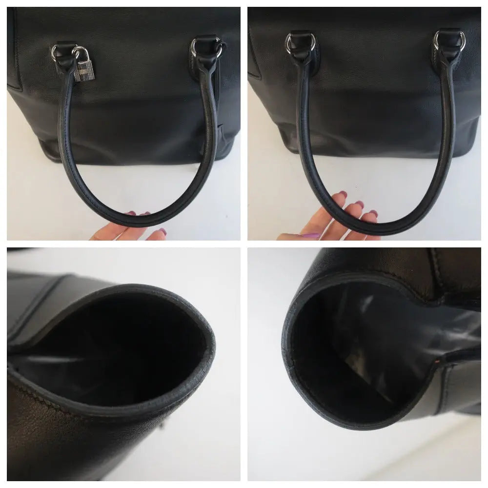 HERMES Black Clemence Leather Evelyne III GM Bag | Kareema's Bags