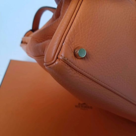 Hermes Hermes Kelly 32 Clemence Orange LVBagaholic