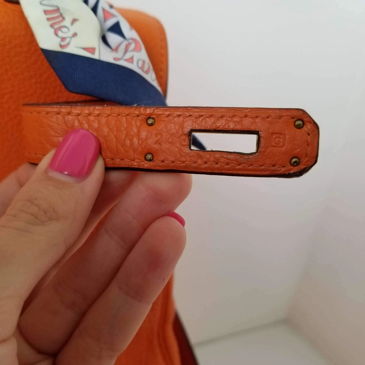 Hermes Hermes Kelly 32 Clemence Orange LVBagaholic