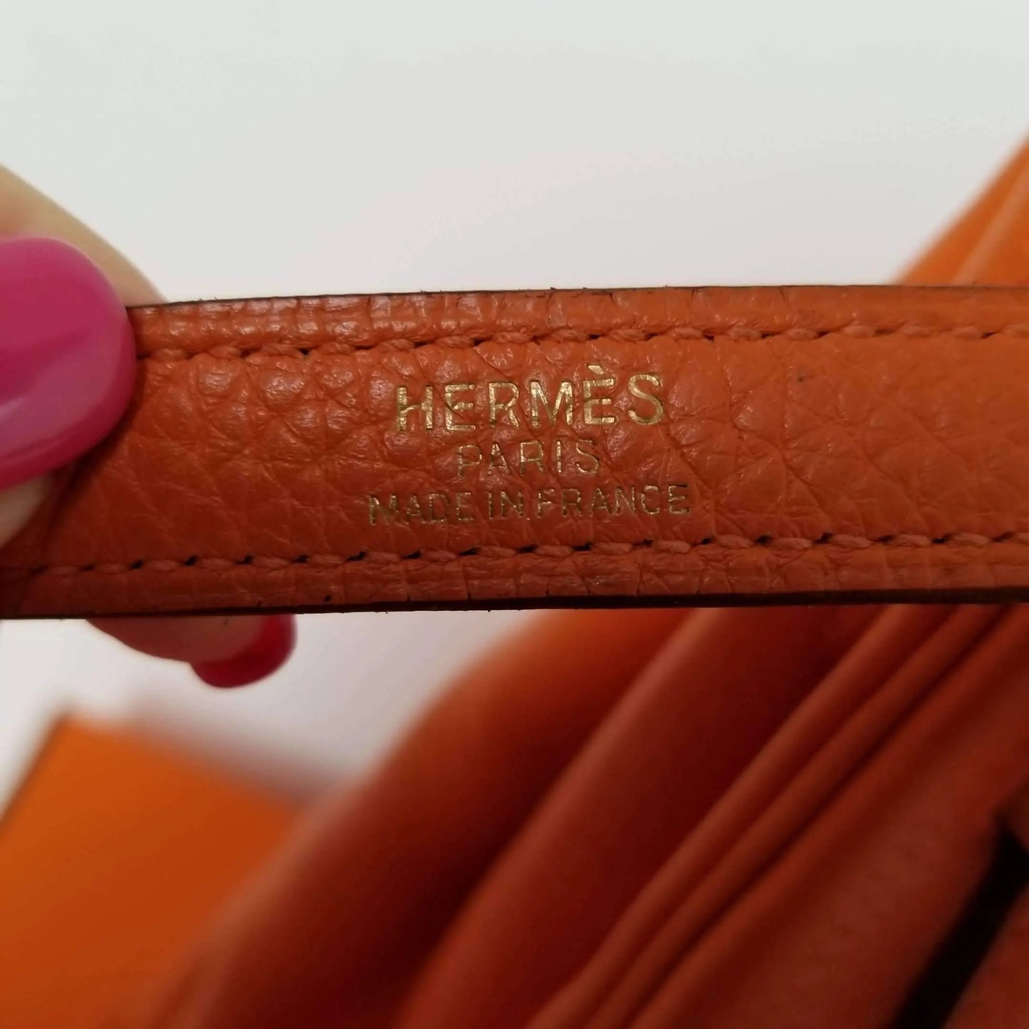 Hermes Hermes Kelly 32 Clemence Orange LVBagaholic