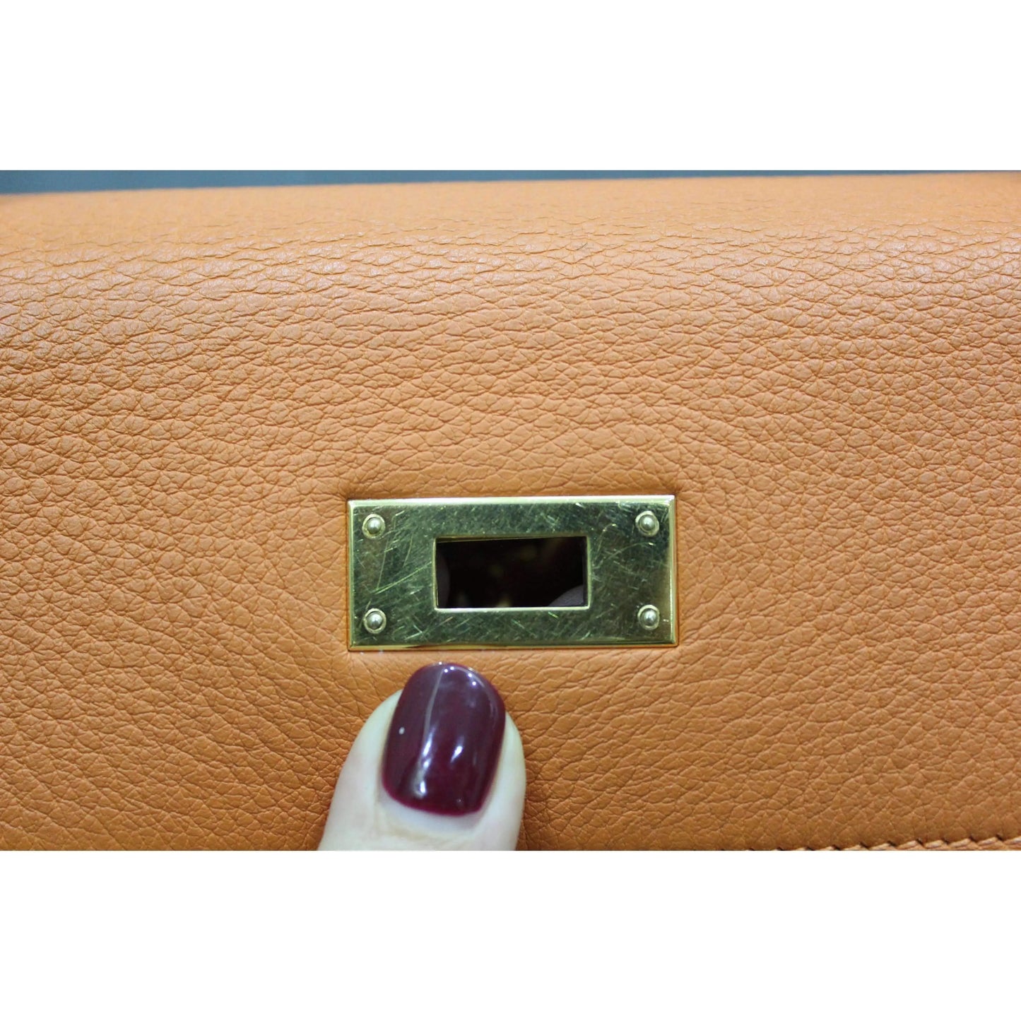 Hermes Hermes Kelly 32 Clemence Orange LVBagaholic