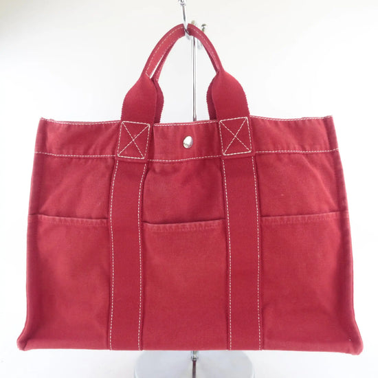 Hermes Hermes Red Cannes PM Beach Tote LVBagaholic