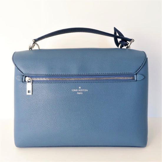 Louis Vuitton Louis Vuitton Blue/Beige Pebbled Leather Mylockme Bag LVBagaholic