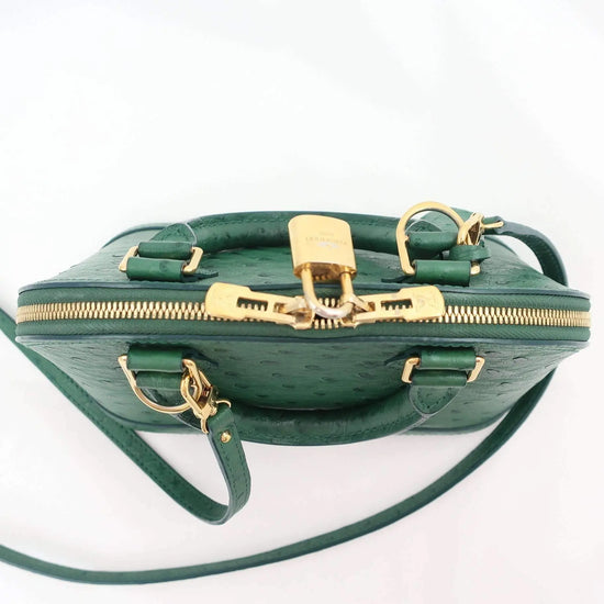 Louis Vuitton Louis Vuitton Alma BB Green Menthe Ostrich Bag LVBagaholic