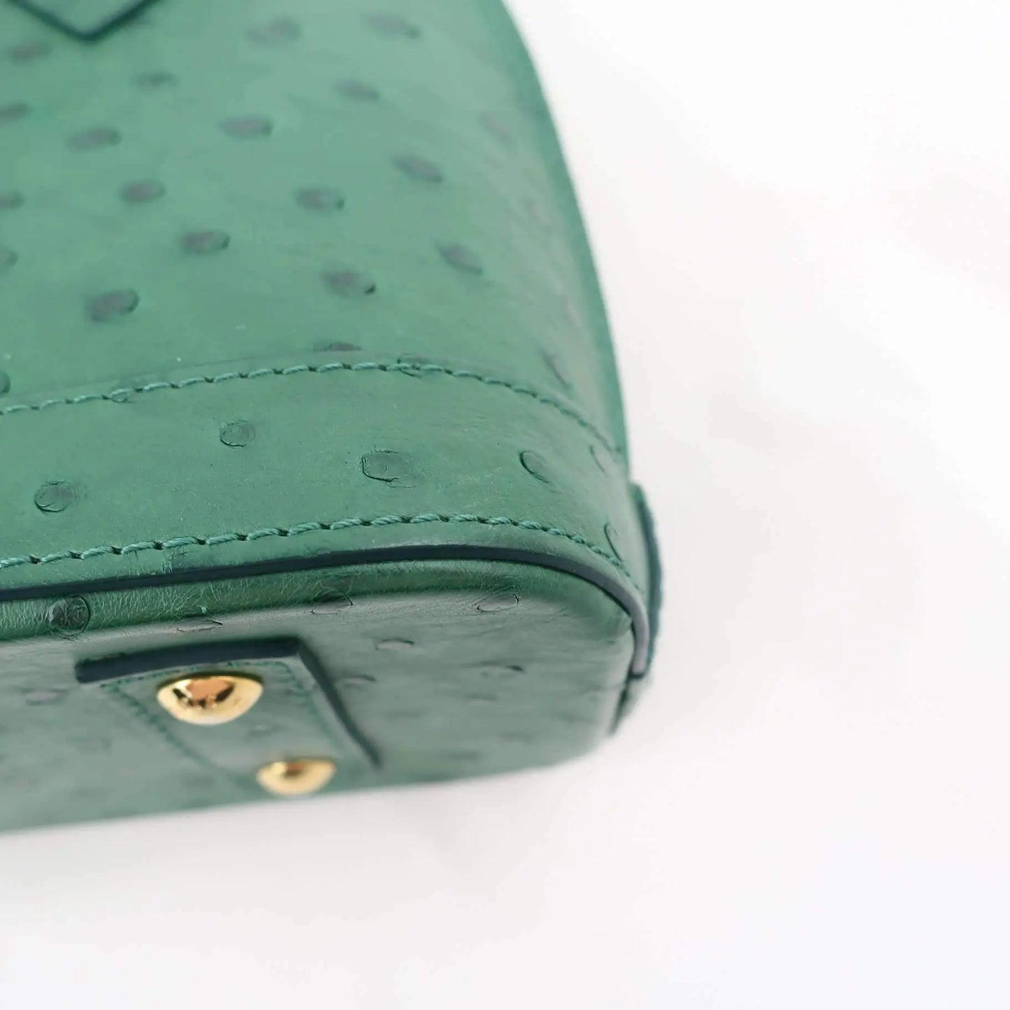 Louis Vuitton Alma BB Green Menthe Ostrich Bag – Bagaholic