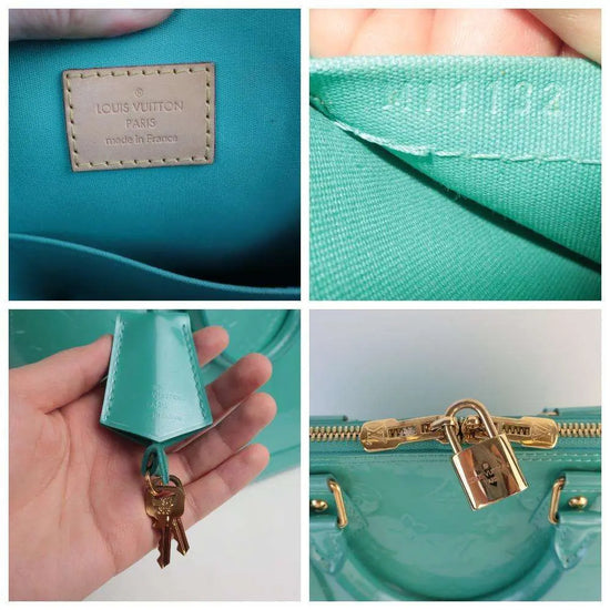 Load image into Gallery viewer, Louis Vuitton Louis Vuitton Alma PM Turquoise Vernis Bag LVBagaholic
