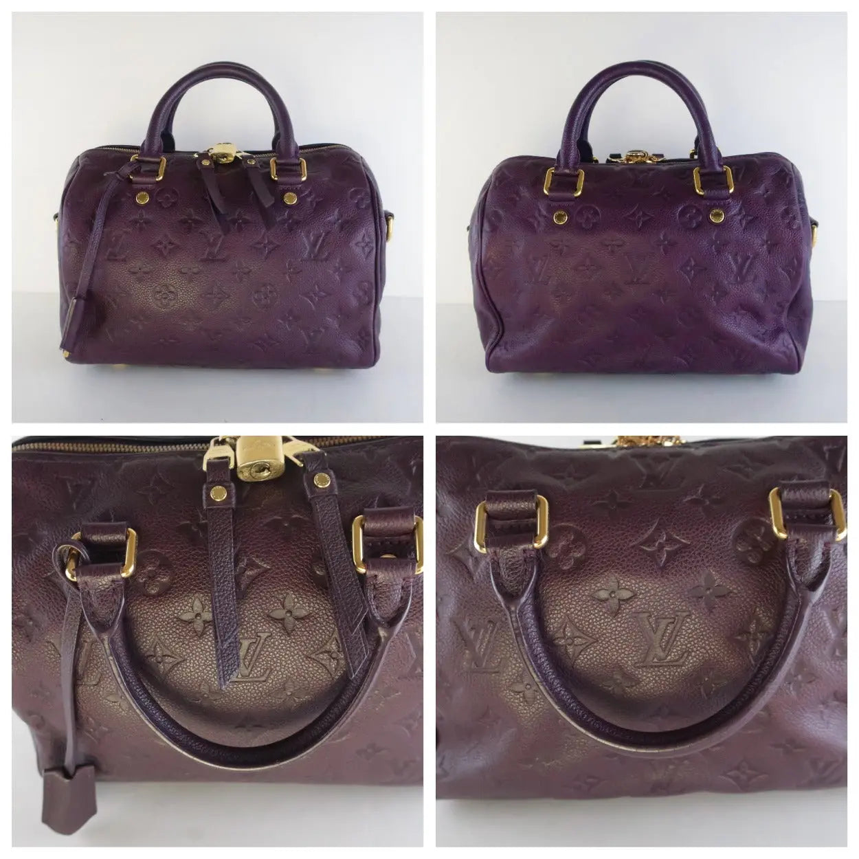 Louis Vuitton Louis Vuitton Aube/Violet Speedy Bandouliere 25 Empreinte Crossbody Bag LVBagaholic