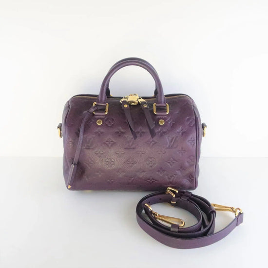 Louis Vuitton Louis Vuitton Aube/Violet Speedy Bandouliere 25 Empreinte Crossbody Bag LVBagaholic