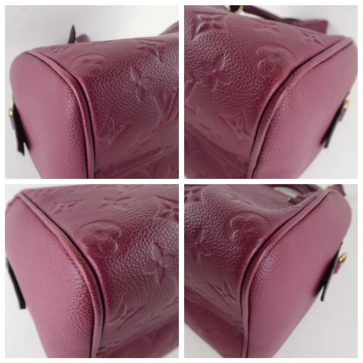 Louis Vuitton Aurore Monogram Empreinte Leather Speedy 25 Bandouliere Bag