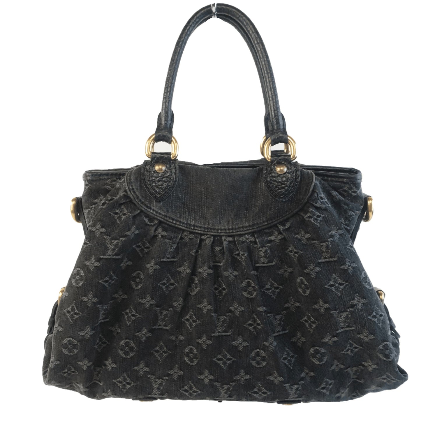 Louis Vuitton Black Monogram Denim Neo Cabby MM Handbag