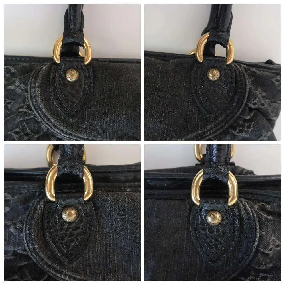 LOUIS VUITTON NEO CABBY (TH0028) MM BLACK MONOGRAM DENIM, WITH STRAP & DUST  COVER, Luxury, Bags & Wallets on Carousell