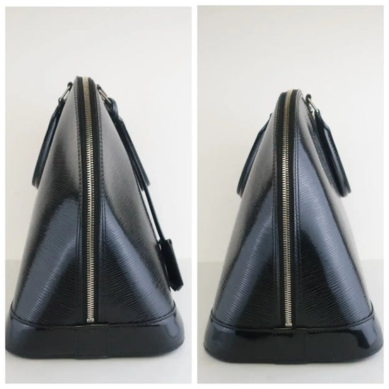 Louis Vuitton Louis Vuitton Black Epi Electric Leather Alma MM Bag (556) LVBagaholic