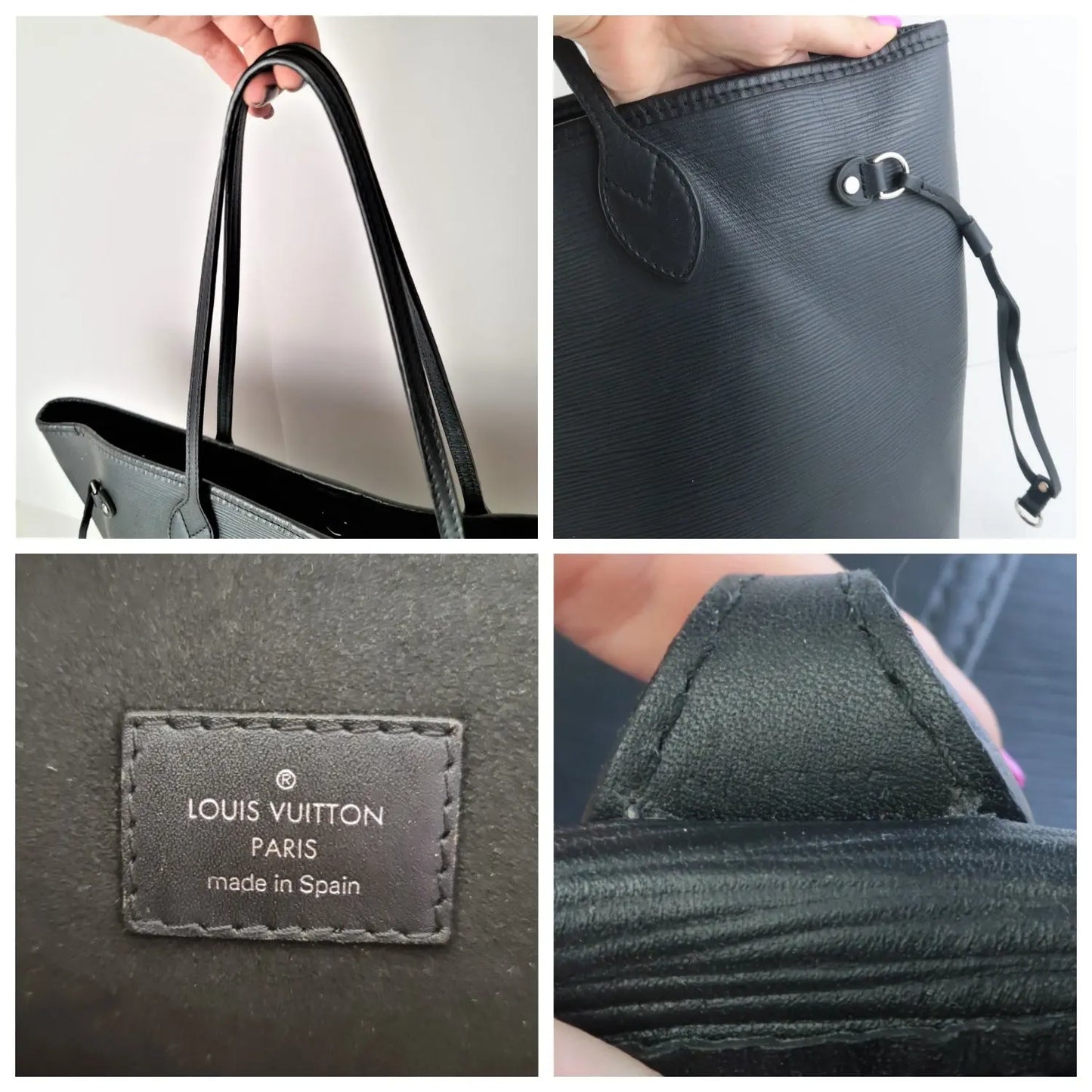 Cargar imagen en el visor de la galería, Louis Vuitton Louis Vuitton Black Epi Leather Neverfull MM Bag LVBagaholic
