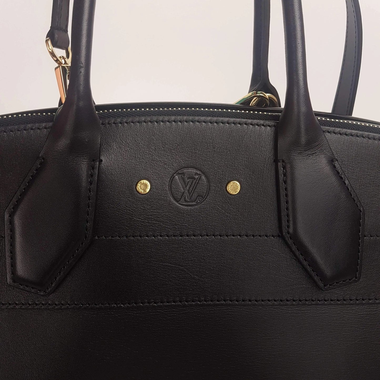 Louis Vuitton Louis Vuitton Black Leather City Steamer MM Bag LVBagaholic
