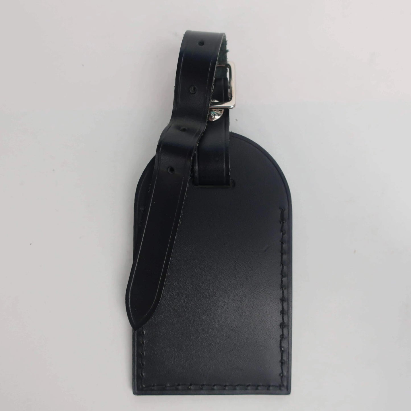 Louis Vuitton Louis Vuitton Black Leather Luggage Tag with Moscow St Basil Stamp LVBagaholic