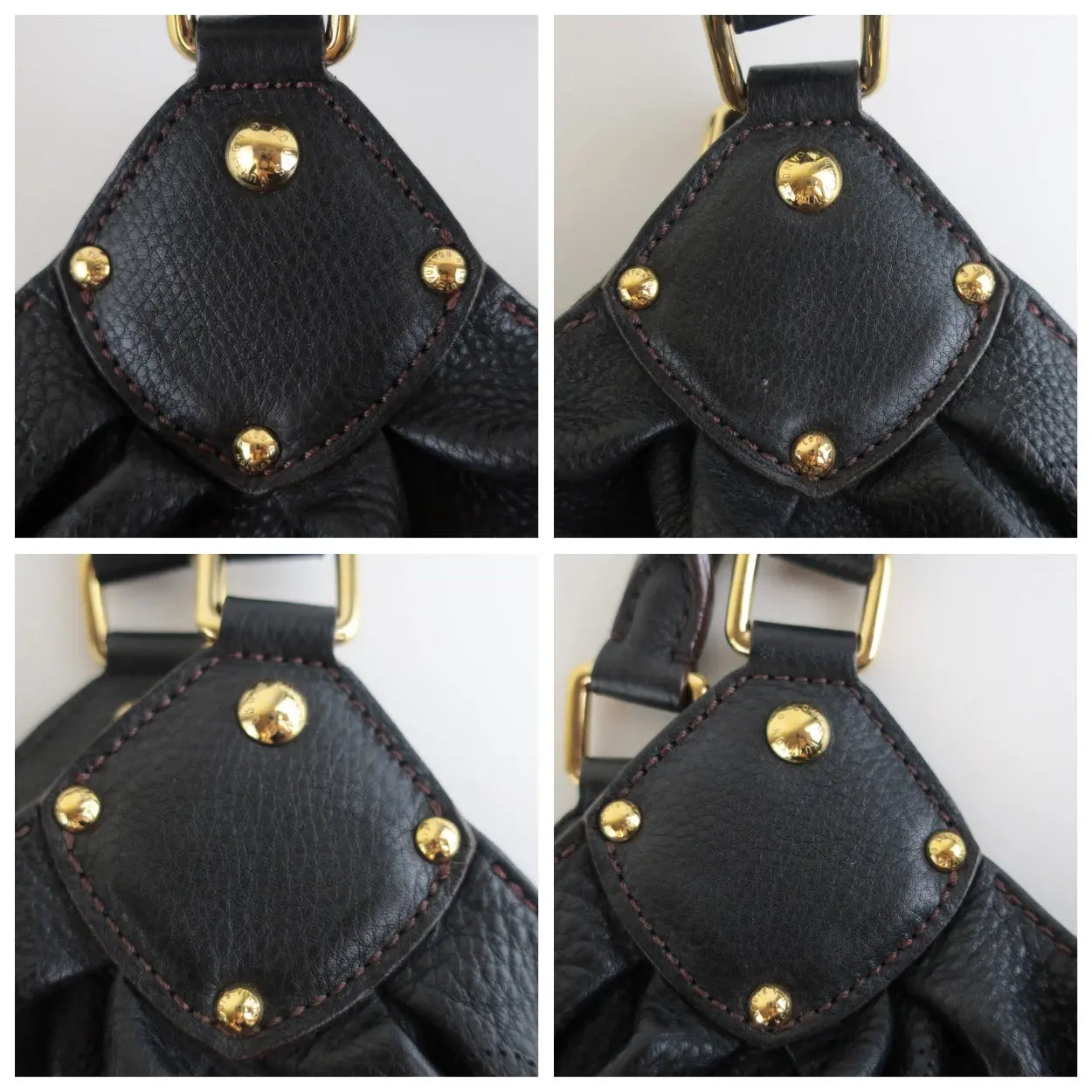 Louis Vuitton Louis Vuitton Black Leather Mahina Hobo L bag LVBagaholic