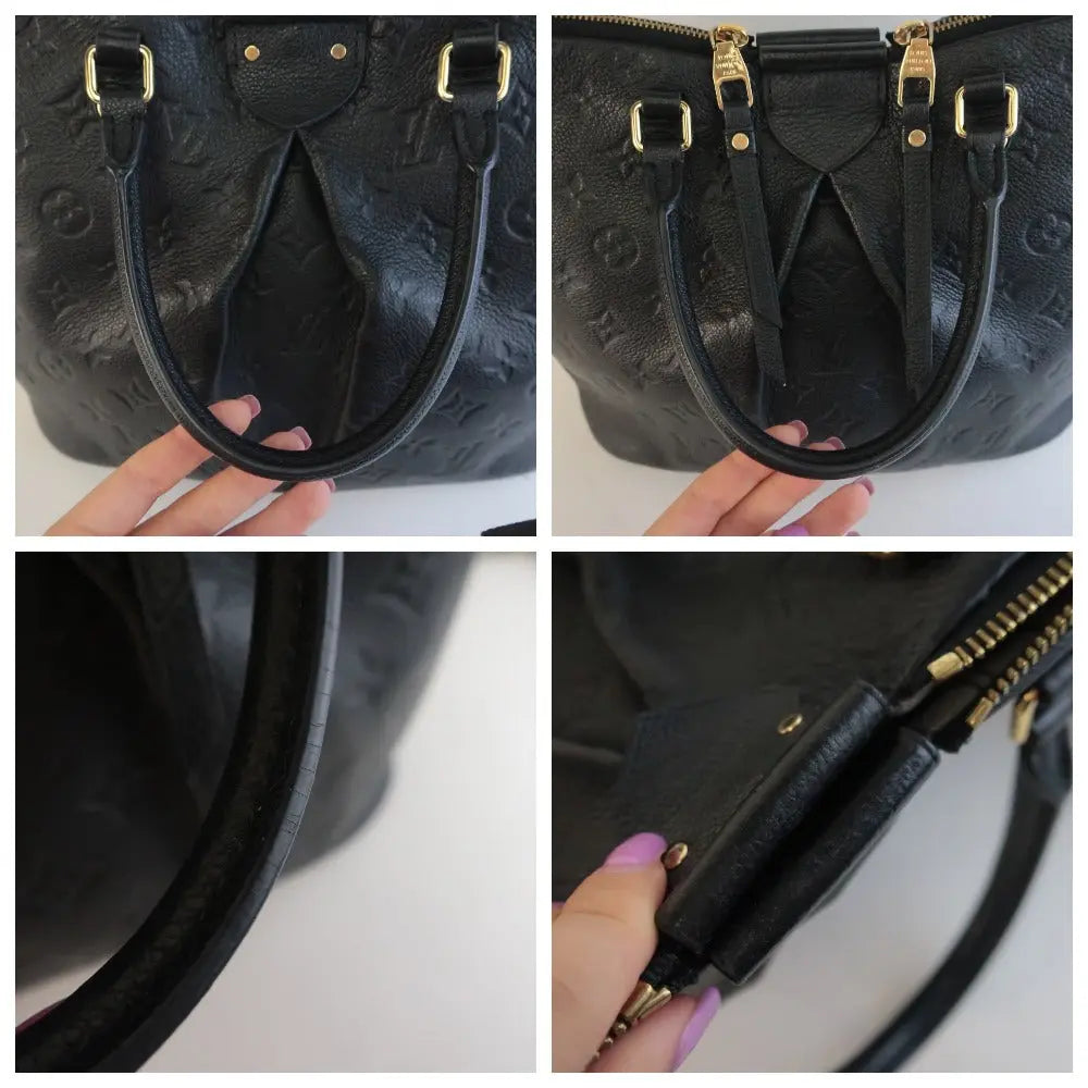 Louis Vuitton - Authenticated Mazarine Handbag - Leather Black Plain for Women, Good Condition