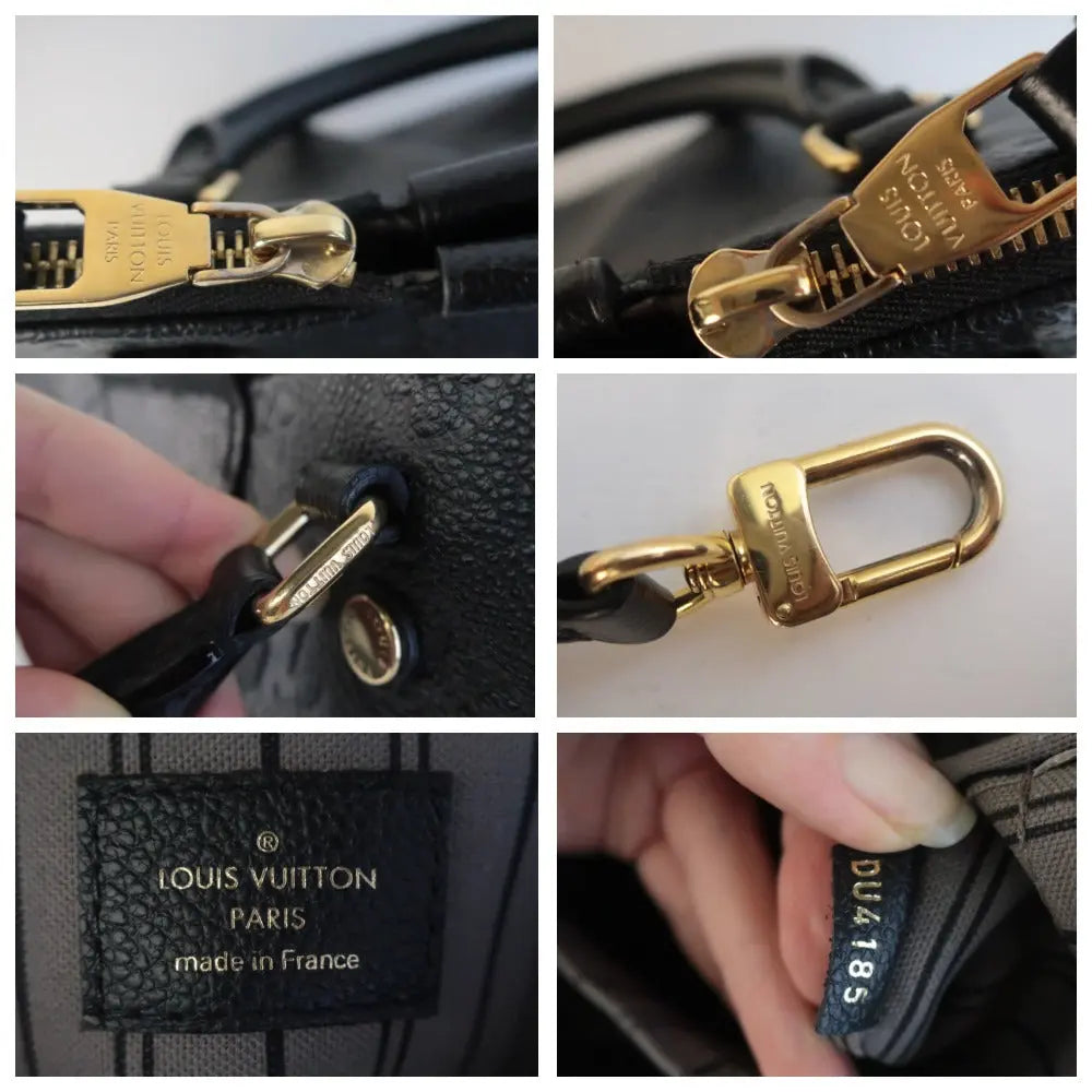 Louis Vuitton Black Monogram Empreinte Mazarine MM Leather Pony