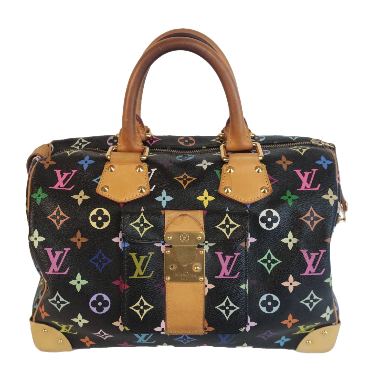 Load image into Gallery viewer, Louis Vuitton Louis Vuitton Black Monogram Multicolor Speedy 30 Bag LVBagaholic
