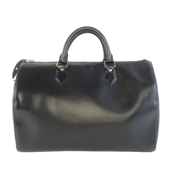 Louis Vuitton Louis Vuitton Black Noir Epi Vintage Speedy 35 Bag (720) LVBagaholic