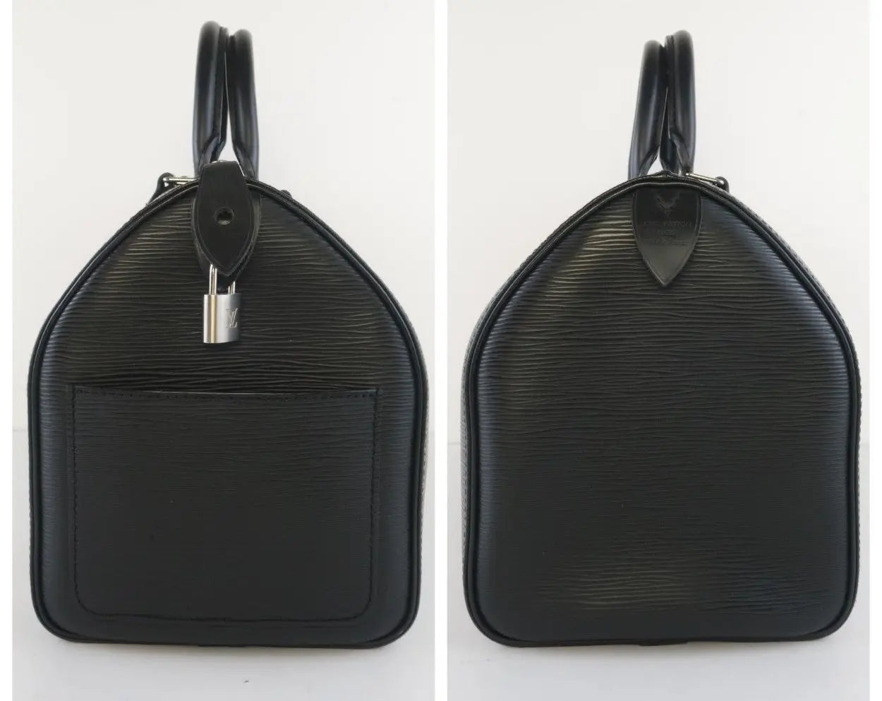 Louis Vuitton Louis Vuitton Black Noir Epi Vintage Speedy 35 Bag (733) LVBagaholic