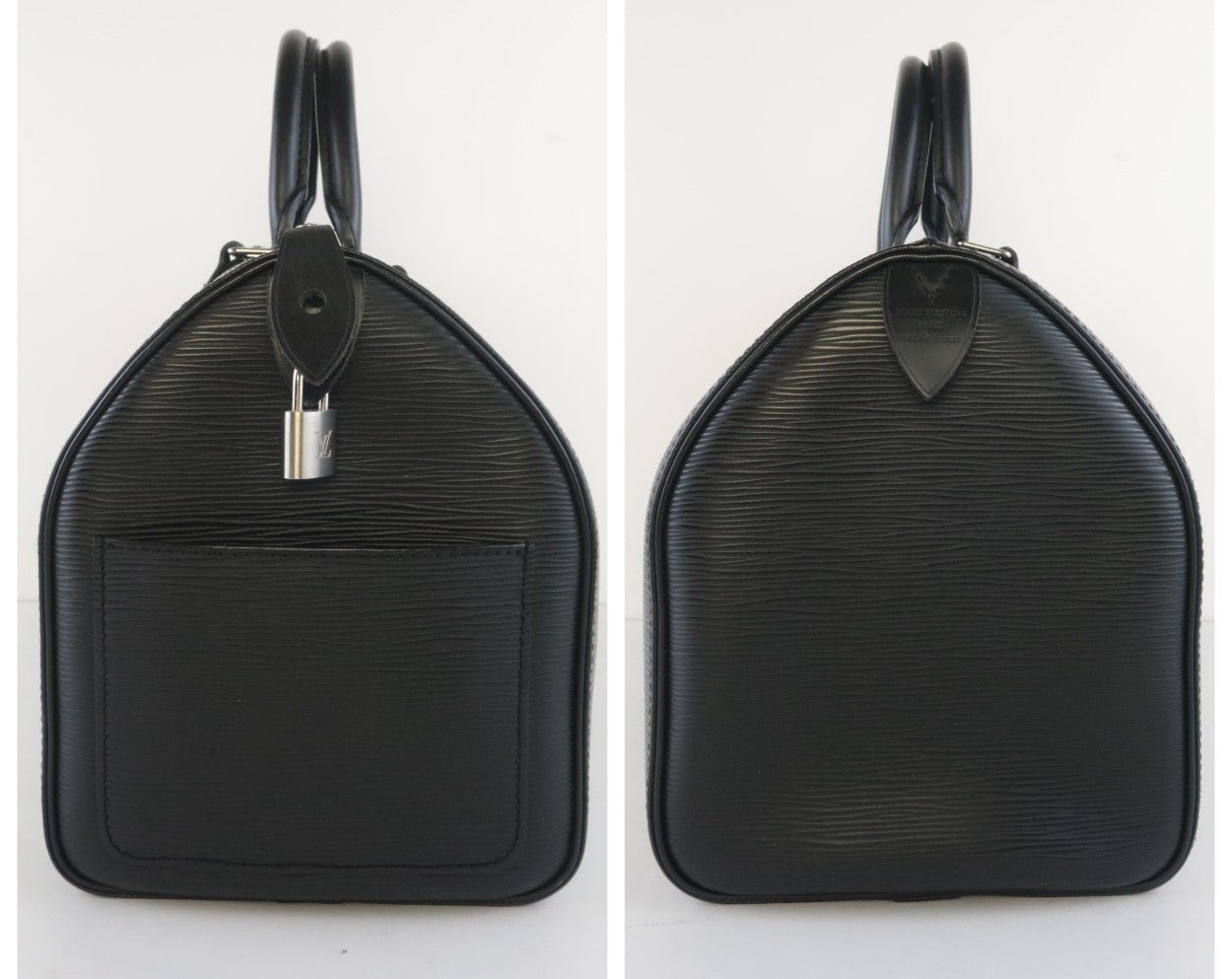 Louis Vuitton Black Epi Leather Speedy 35 Bag - Yoogi's Closet