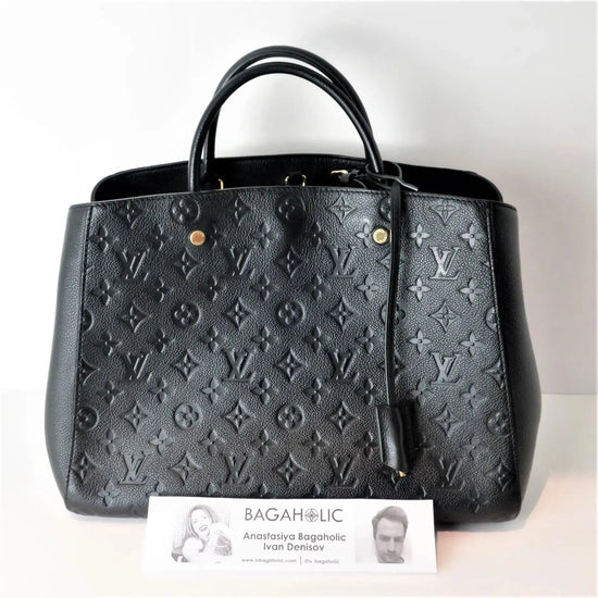 Louis Vuitton Louis Vuitton Black/Noir Monogram Empreinte Montaigne GM bag (781) LVBagaholic
