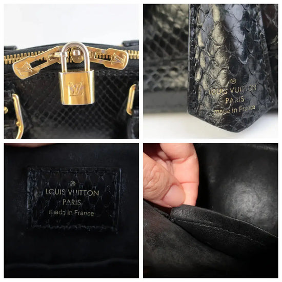 Louis Vuitton Louis Vuitton Black Python Alma BB Crossbody Bag LVBagaholic