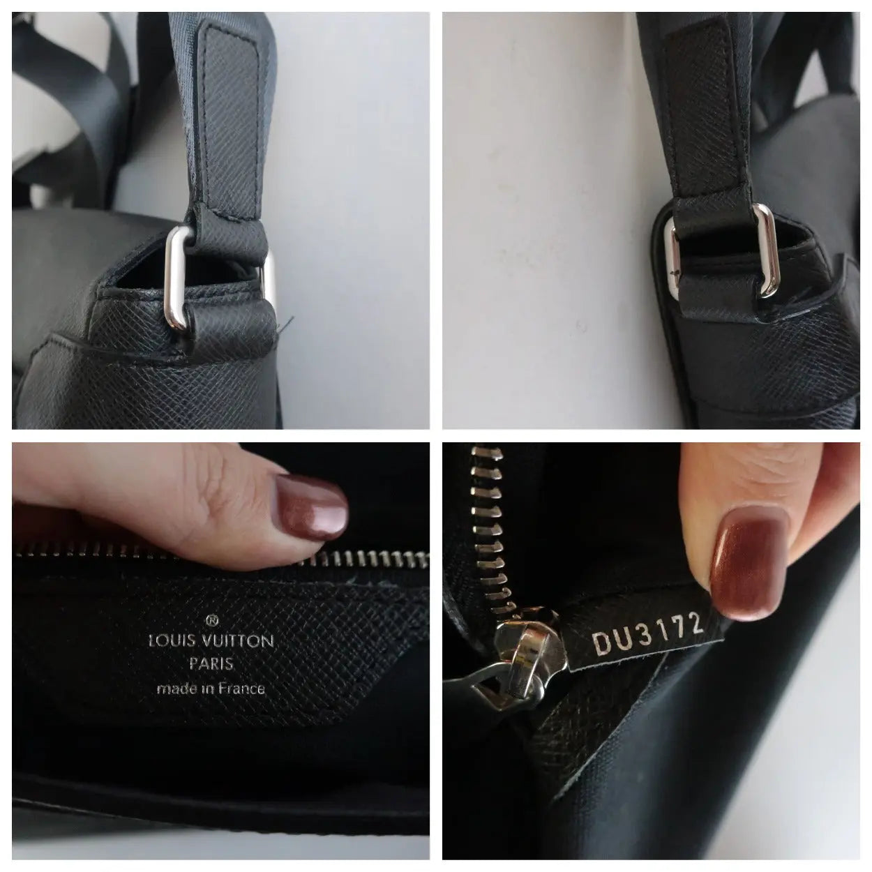 Riñonera para exteriores Louis Vuitton en piel de taiga negra Negro Cuero  ref.936089 - Joli Closet