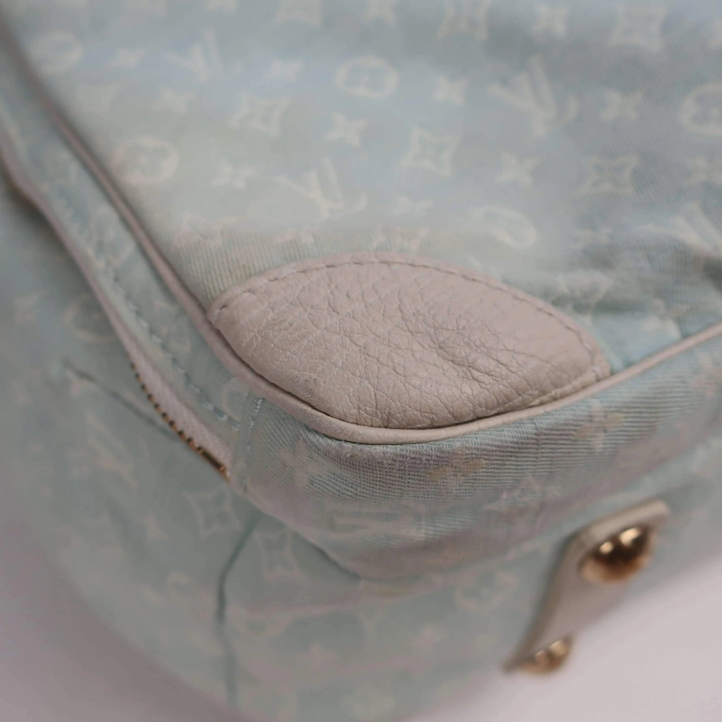 Louis Vuitton Blue Monogram Mini Lin Diaper Bag with diaper board
