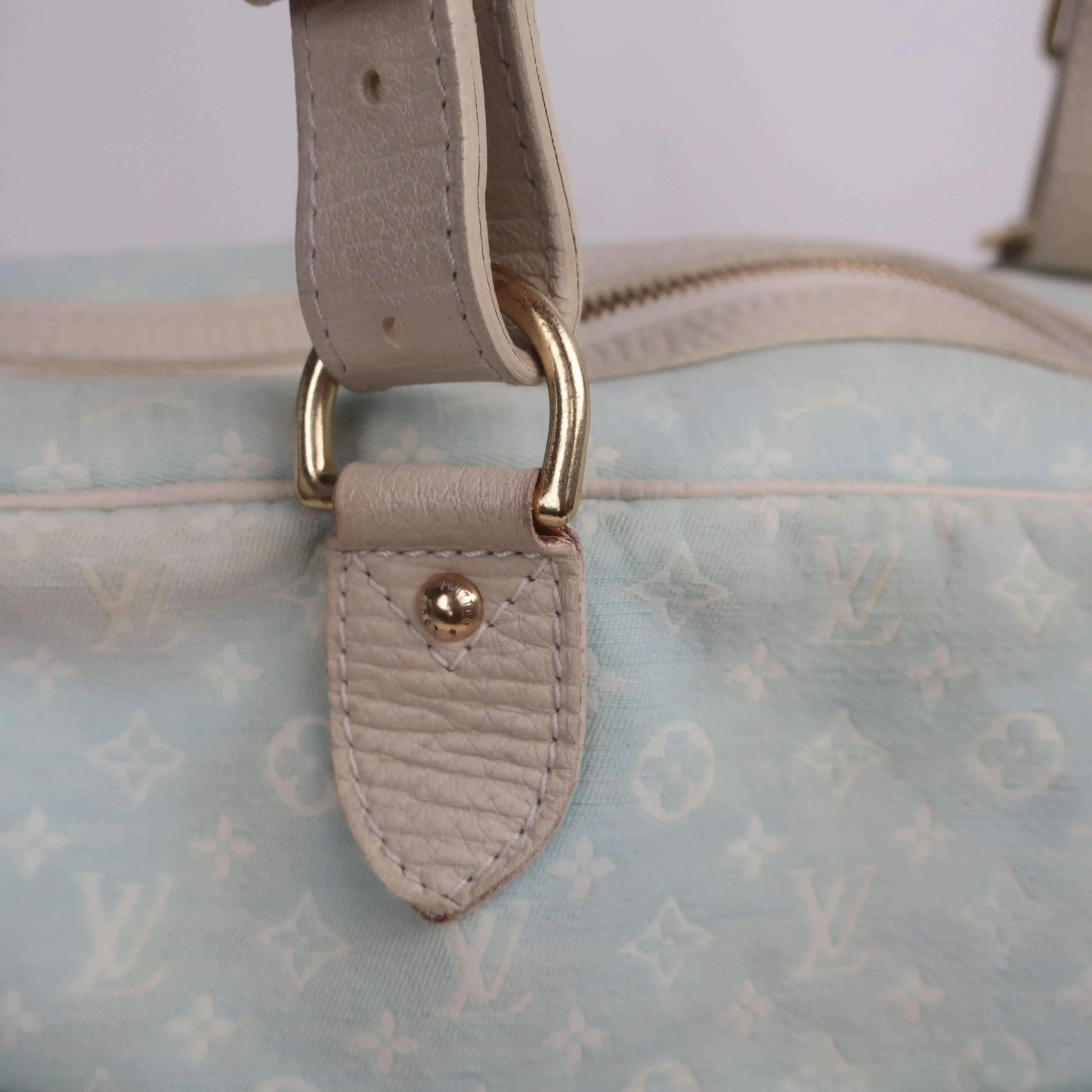 Louis Vuitton Light Blue Monogram Mini Lin Canvas Diaper Bag