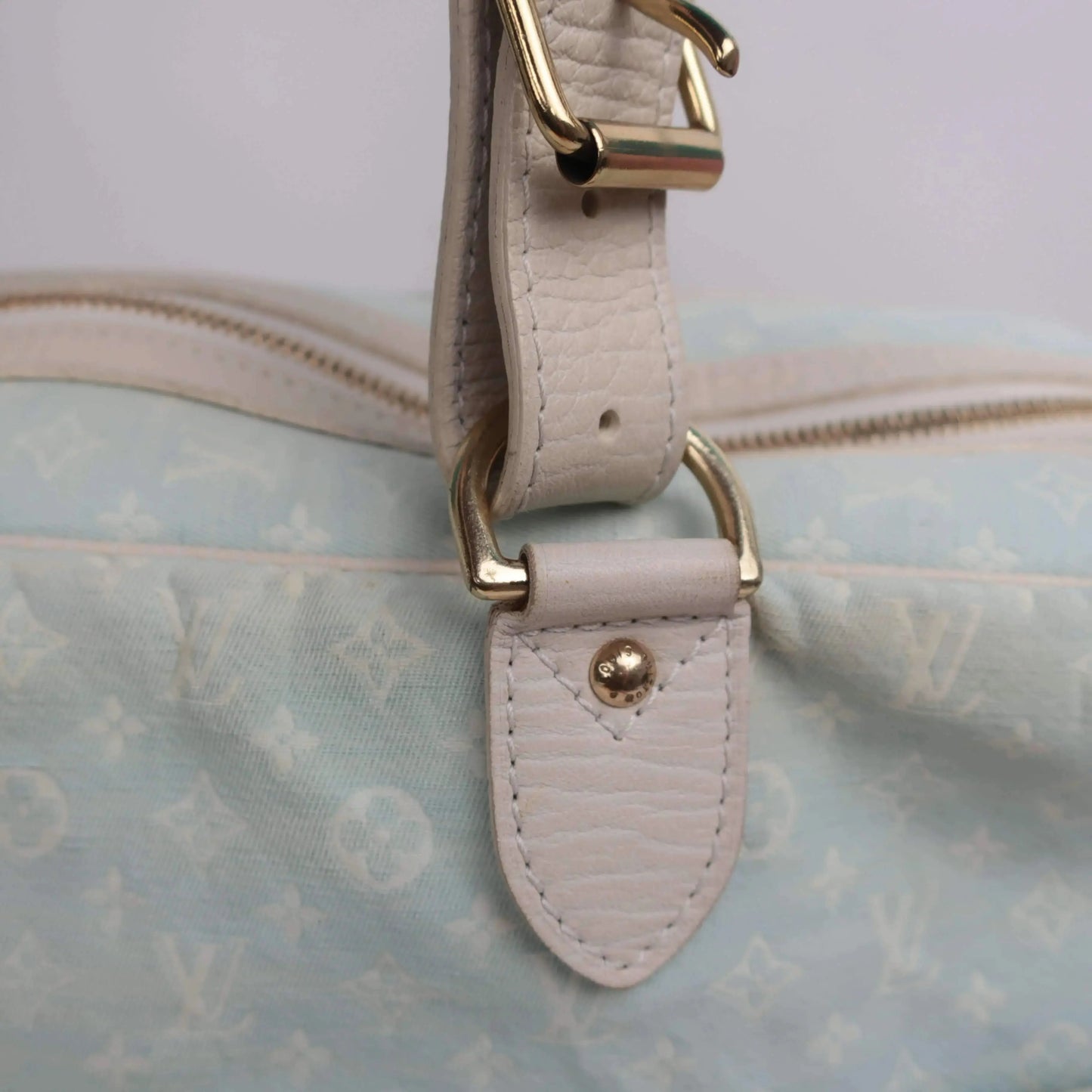 Louis Vuitton Speedy 30 White Dune Mini Lin Monogram Hand Bag For