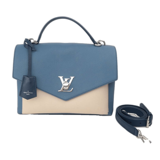 Load image into Gallery viewer, Louis Vuitton Louis Vuitton Blue Pebbled Leather Mylockme 2018 Bag LVBagaholic
