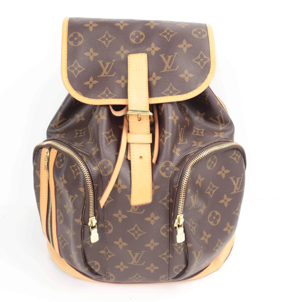 Louis Vuitton Backpack Bag Sac A Dos Bosphore LV Monogram Brown