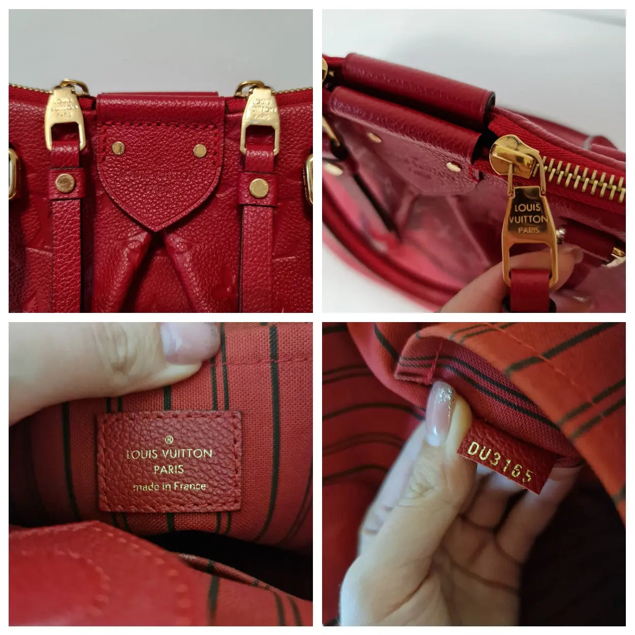 Louis Vuitton Louis Vuitton Cerise Red Monogram Empreinte Leather Mazarine MM Bag (739) LVBagaholic