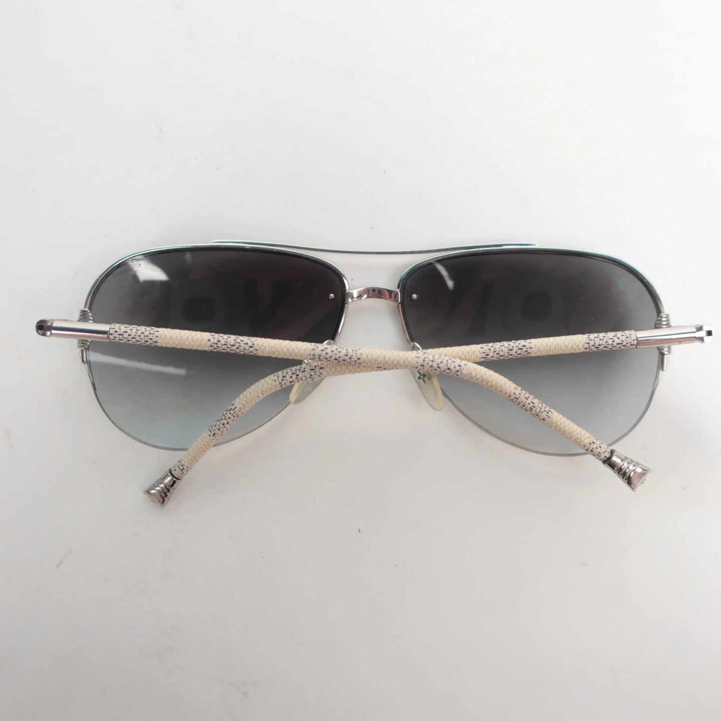 Louis Vuitton Louis Vuitton Damier Azur Aviators Sunglasses (297) LVBagaholic