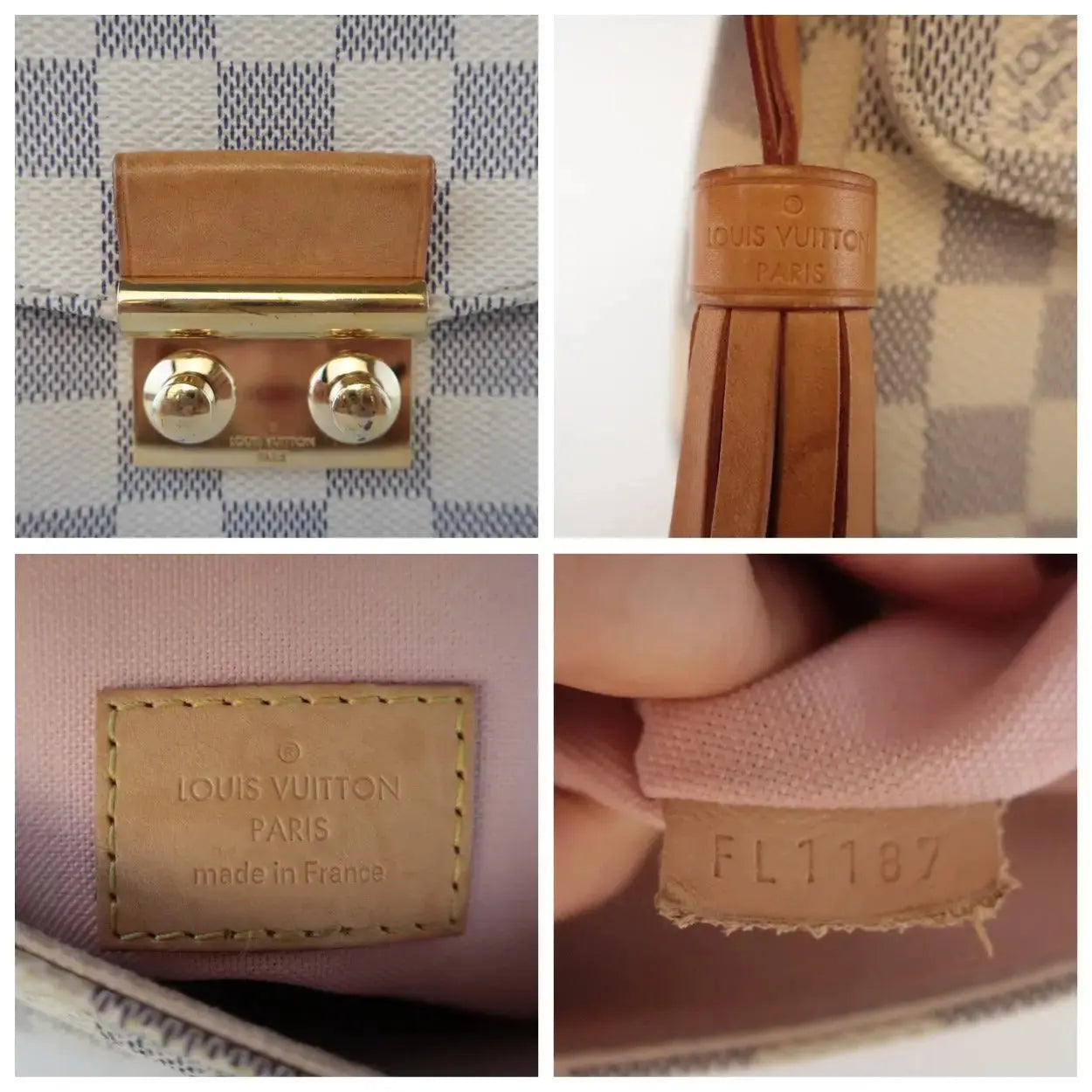Louis Vuitton Louis Vuitton Damier Azur Canvas Croisette Crossbody Bag LVBagaholic