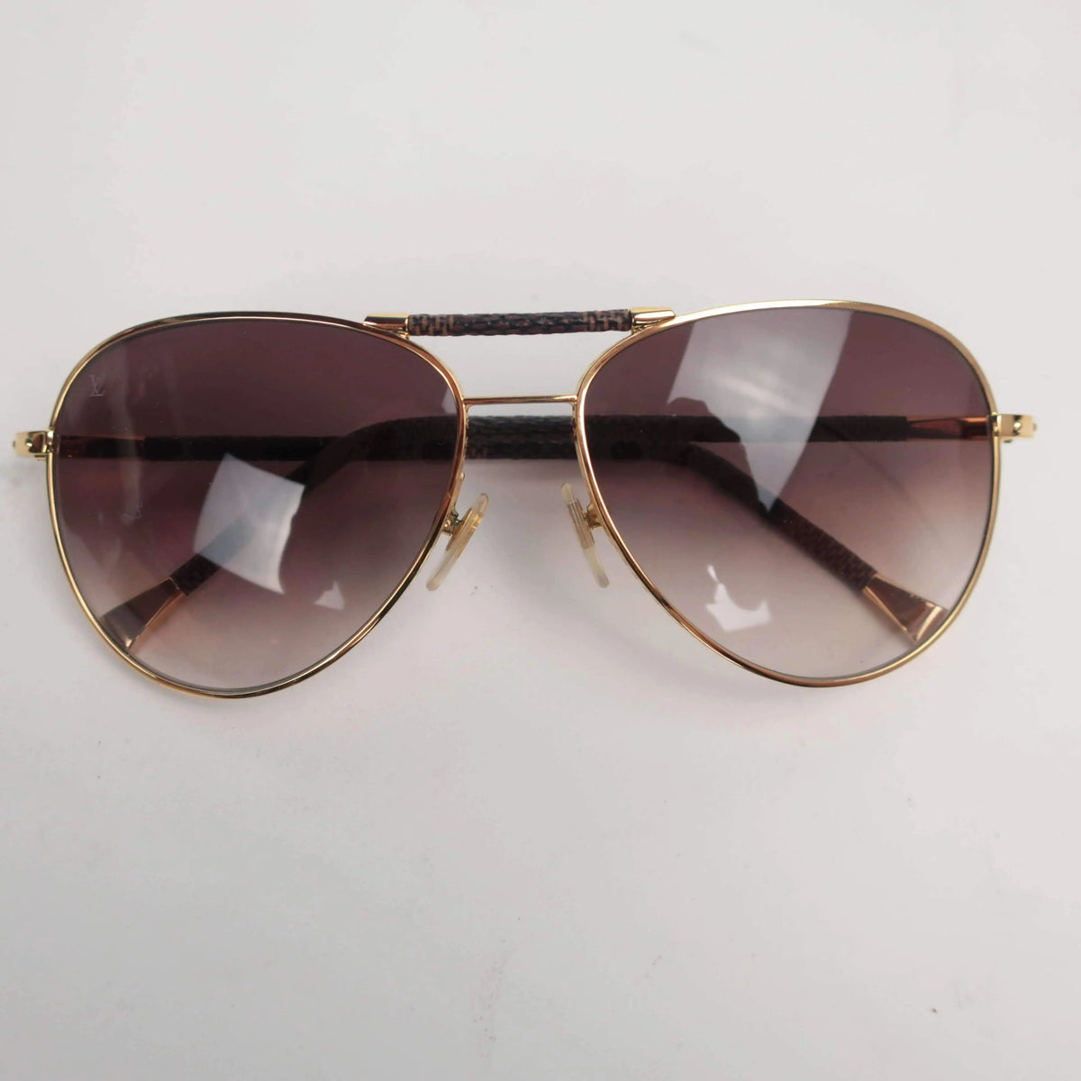 Louis Vuitton Damier Ebene Conspiration Pilote Sunglasses – Bagaholic