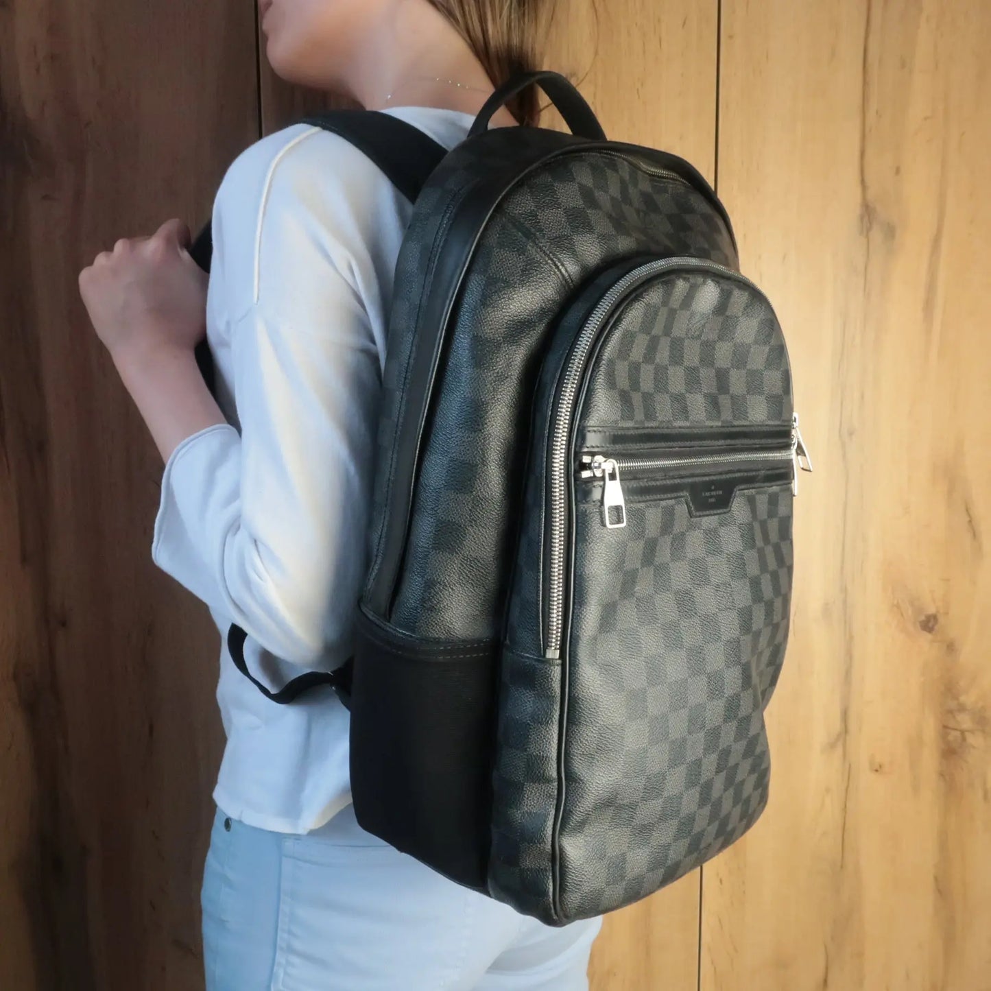 louis vuitton black and grey backpack Louis Vuitton Michael Damier Graphite Backpack – Bagaholic