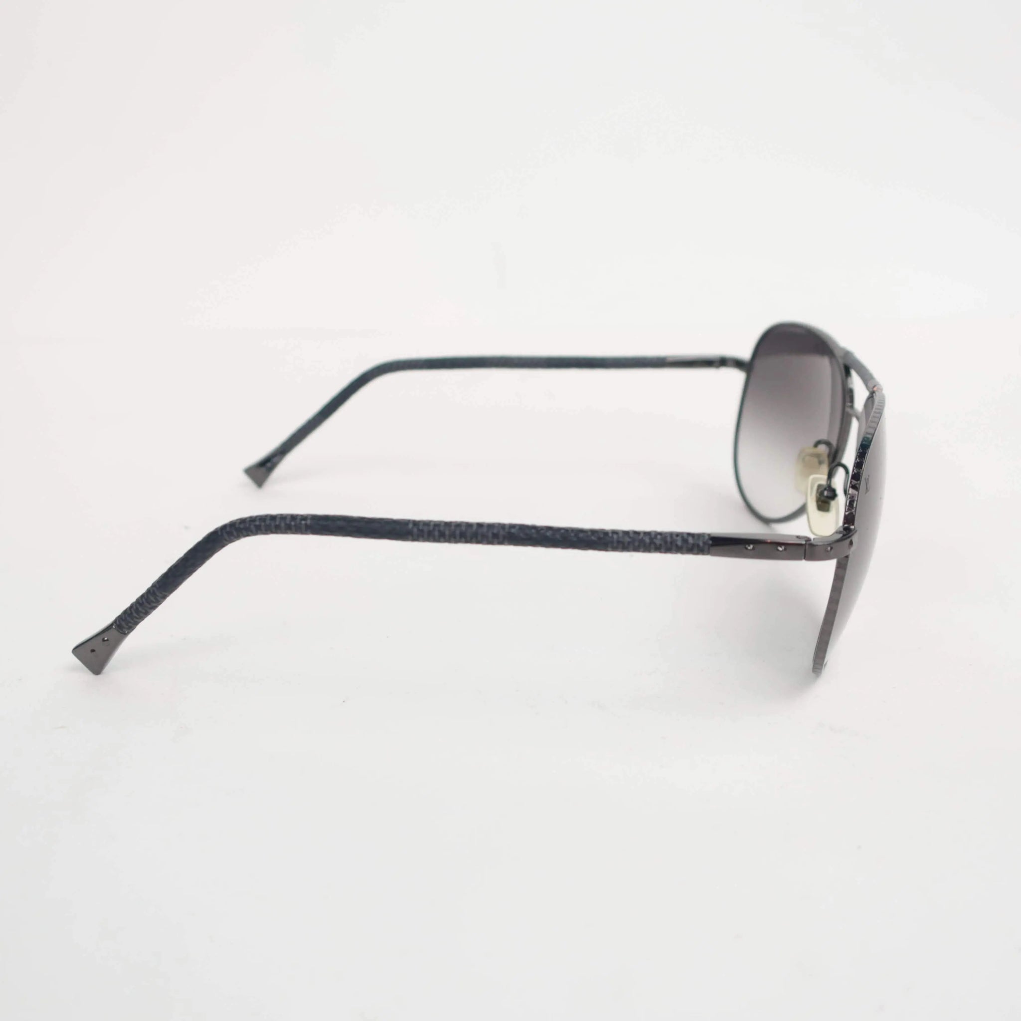 Louis Vuitton Damier Graphite Gunmetal Conspiration Pilote Sunglasses ...