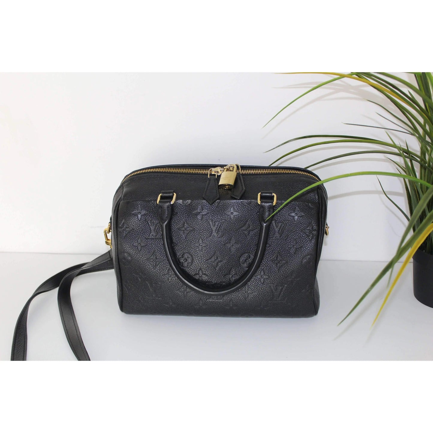 Louis Vuitton Louis Vuitton Empreinte Speedy 25 Noir Black Bag LVBagaholic