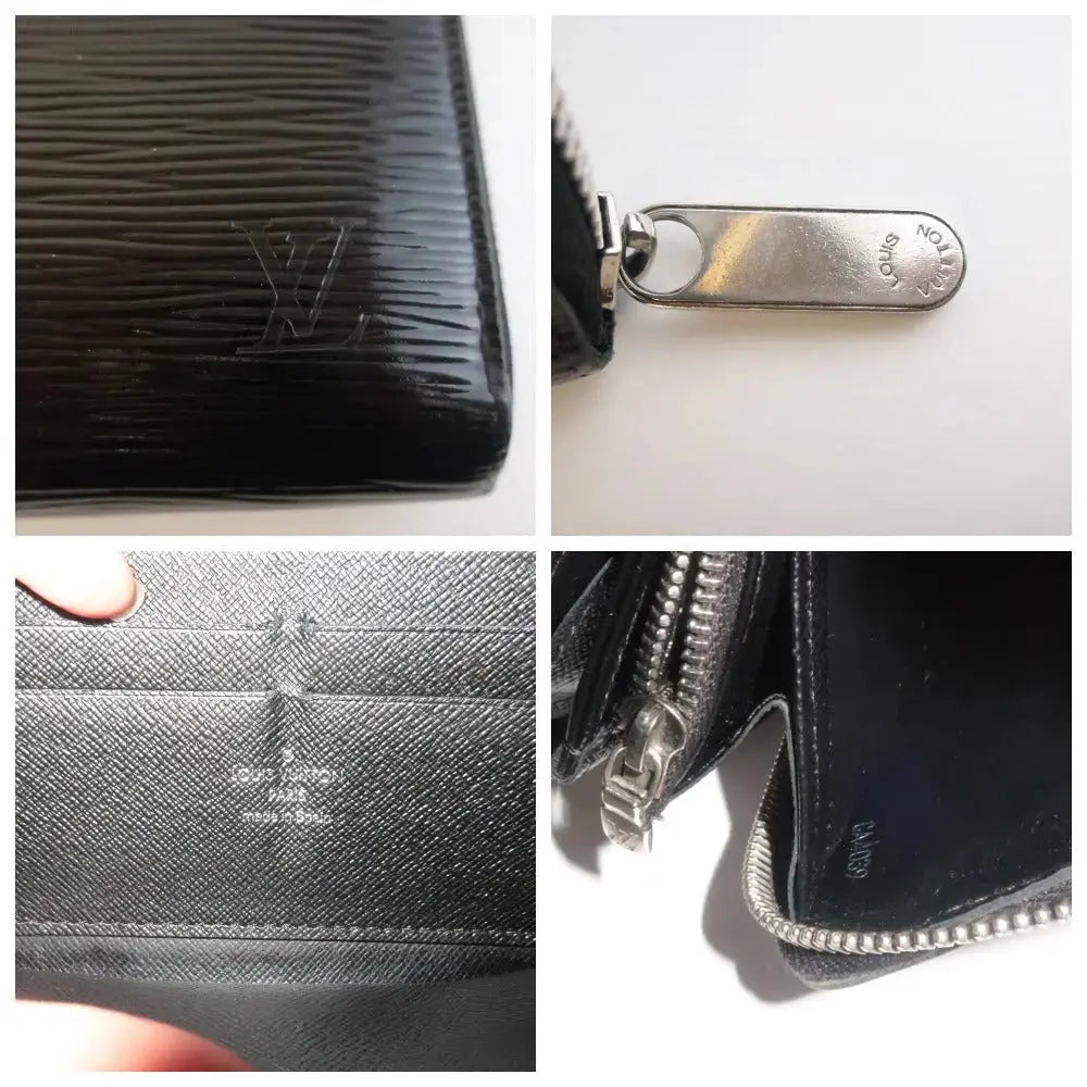LOUIS VUITTON Epi Electric Zippy Wallet Black 183368