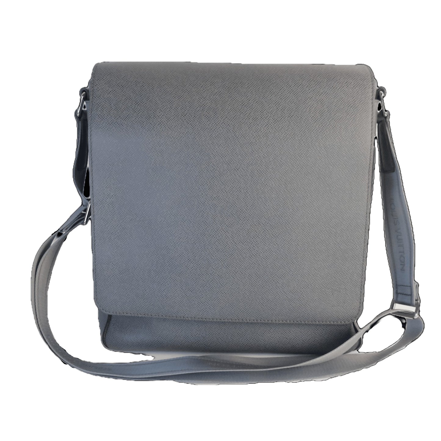 Louis Vuitton Mens Messenger Bags/Totes Taiga Glacier Leather Roman MM  M32630