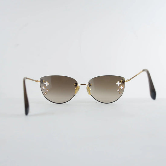 Louis Vuitton Louis Vuitton Goldtone Desmayo Cat Eye Sunglasses (647) LVBagaholic